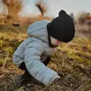 Czapka dziecięca Molti Nomi z wełny merino czarna 48-50