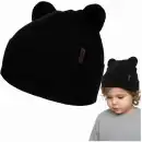 Czapka dziecięca Molti Nomi z wełny merino czarna 48-50