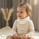 Komin dziecięcy z wełny merino Molti Nomi 42-48 Śmietanka