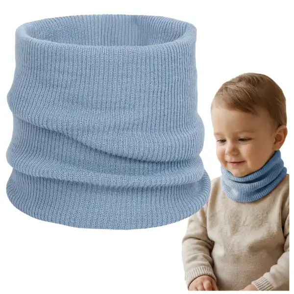 Komin dziecięcy Molti Nomi Błękitny - 100% Wełna Merino 42-48