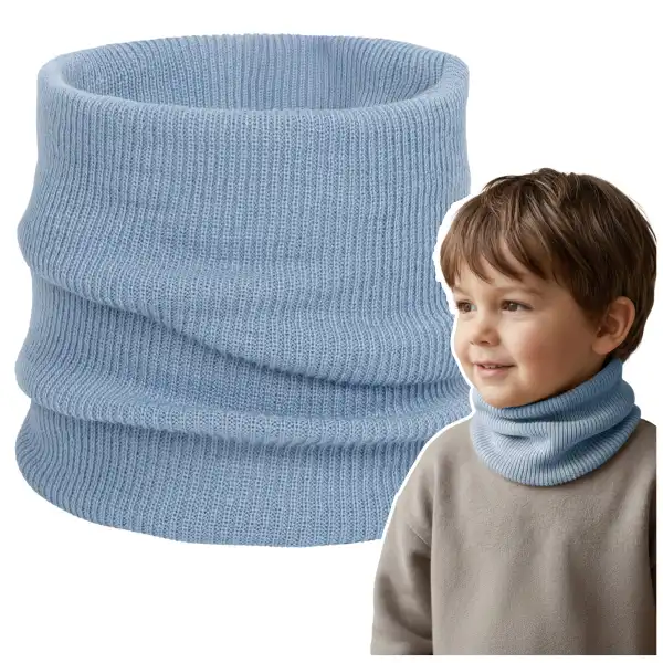 Komin Dziecięcy Molti Nomi Błękitny 48-50 | 100% Wełna Merino