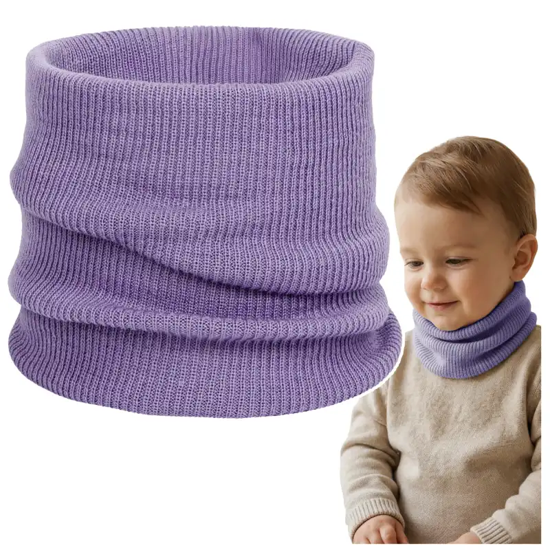 Komin Dziecięcy Molti Nomi 42-48 Wełna Merino Jasny Fiolet