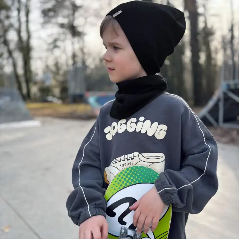 Czapka dziecięca MOLTI LINO 50-52 czarna