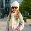 Czapka dziecięca MOLTI LINO 50-52 Kremowa - Wiosenna i Jesienna
