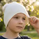 Czapka dziecięca MOLTI LINO 50-52 Kremowa - Wiosenna i Jesienna