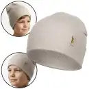 Czapka dziecięca MOLTI LINO 52-54 taupe - Bawełniana na wiosnę/jesień