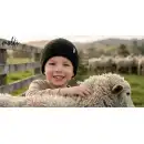 Czapka dziecięca MOLTI LUMI 50-52 czarna z wełny merino | Kup teraz