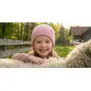 Czapka dziecięca MOLTI 100% Wełna Merino Jasny Róż 50-52cm