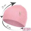Czapka dziecięca MOLTI 100% Wełna Merino Jasny Róż 50-52cm