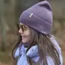 Czapka dziecięca MOLTI LUMI 50-52 jasny fiolet | Wełna merino