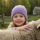 Czapka dziecięca MOLTI LUMI 50-52 jasny fiolet | Wełna merino