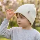 Czapka dziecięca MOLTI 50-52 śmietanka - 100% Wełna Merino