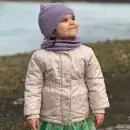 Komin dziecięcy MOLTI LUMI jasny fiolet | 100% Wełna Merino
