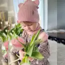 Komplet dziecięcy Molti Nomi z wełny merino - czapka i komin | Różowy