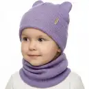 Komplet dziecięcy Molti Nomi z wełny merino - czapka i komin