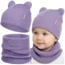Komplet dziecięcy Molti Nomi z wełny merino - czapka i komin