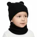 Komplet dziecięcy Molti Nomi 48-50 czarny - 100% Wełna Merino