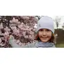 Komplet dziecięcy MOLTI LINO 52-54 liliowy - czapka i komin dla dziecka