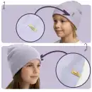 Komplet dziecięcy MOLTI LINO 52-54 liliowy - czapka i komin dla dziecka