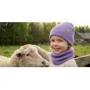 Komplet dziecięcy MOLTI LUMI - Czapka i komin z wełny merino - Fiolet