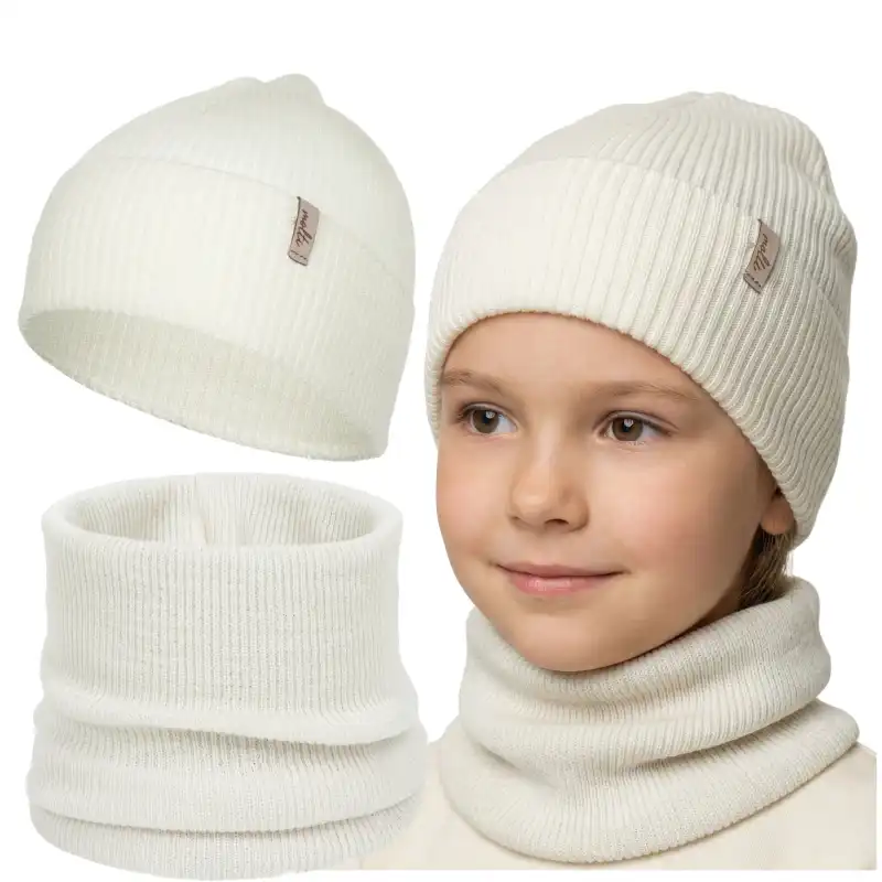 Komplet dziecięcy MOLTI LUMI 50-52 śmietanka - 100% wełna merino