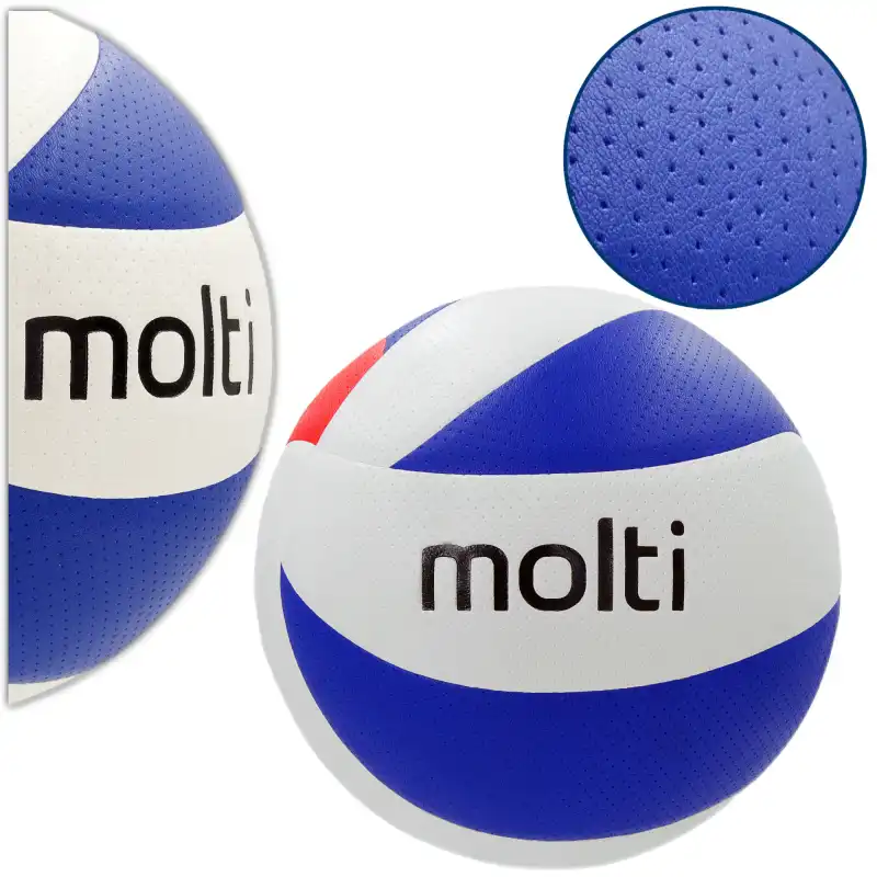 Pilka do siatkowki MOLTI PS002 r.5 – bialo-granatowa treningowa