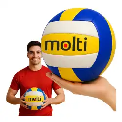 Piłka do siatkówki MOLTI PS001 Żółto-Niebieska r.5 - Treningowa