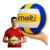 Piłka do siatkówki MOLTI PS001 Żółto-Niebieska r.5 - Treningowa