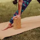 Kostka do jogi KJ003 korkowa - naturalna i antyposlizgowa