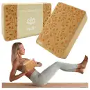 Kostka do jogi KJ003 korkowa - naturalna i antyposlizgowa