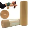 Korkowy wałek do masażu WM002 30x10 cm - Naturalny roller fitness