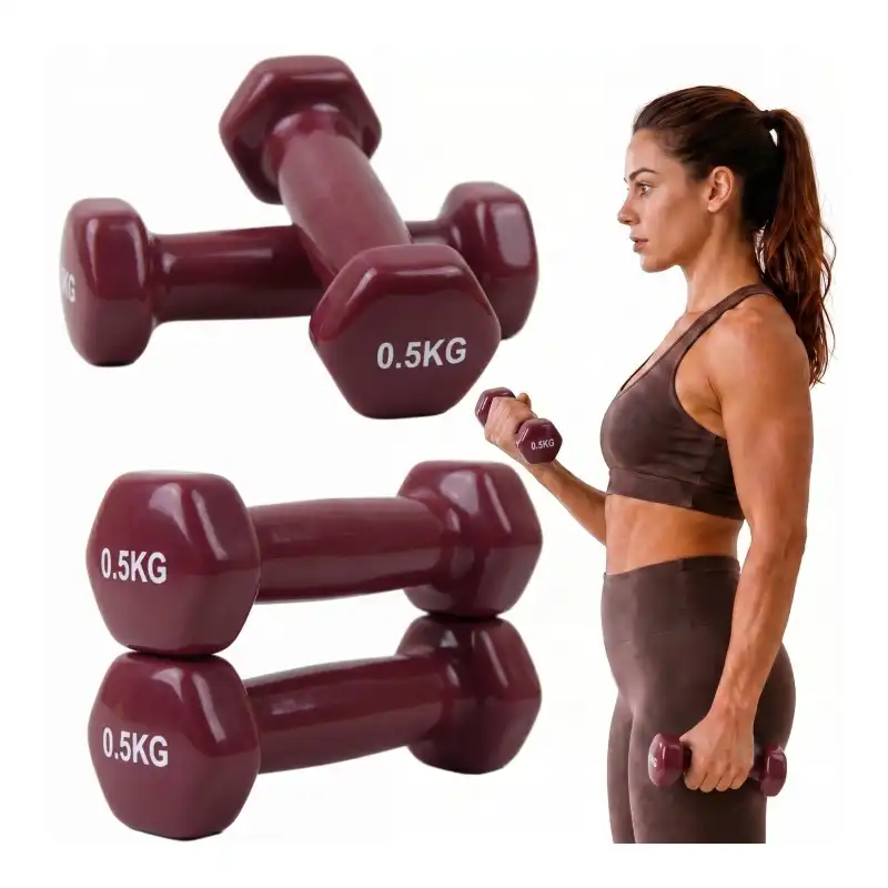 Hantle winylowe MOLTI HW001 burgund 2x0,5kg