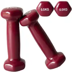 Hantle winylowe MOLTI HW001 burgund 2x0,5kg