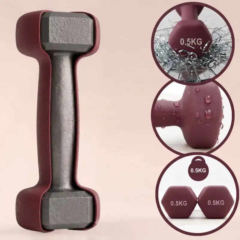 Hantle neoprenowe MOLTI HN001 burgund 2x0,5kg