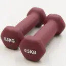 Hantle Neoprenowe Molti 2x0,5kg Burgund - Zestaw do Fitness i Jogi