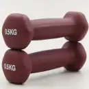 Hantle Neoprenowe Molti 2x0,5kg Burgund - Zestaw do Fitness i Jogi