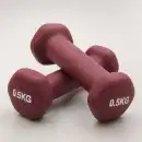 Hantle Neoprenowe Molti 2x0,5kg Burgund - Zestaw do Fitness i Jogi