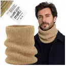 Komin Zimowy z Wełny Merino MOLTI K100 Camel - Ciepły i Stylowy
