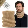 Komin Zimowy z Wełny Merino MOLTI K100 Camel - Ciepły i Stylowy