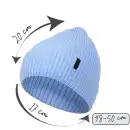 Czapka dziecięca z wełny merino MOLTI niebieska 48-50 cm | Sklep