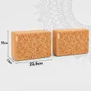 Kostki do jogi korkowe MOLTI KJ003 2 szt. - Stabilne i Ekologiczne