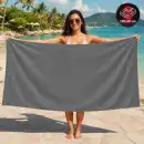 Szary ręcznik MOLTI RS001 180x90cm - Miękki i chłonny ręcznik kąpielowy