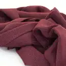 Damski komplet z wełny merino MOLTI - Czapka i Szal - Burgundowy