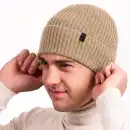 Czapka meski Molti CZM101 Camel - 100% welna merino - Ciepla i stylowa