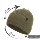 Czapka męska z wełny merino Molti khaki - ciepła i wygodna