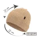 Czapka meski Molti CZM101 Camel - 100% welna merino - Ciepla i stylowa
