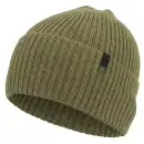 Męski komplet czapka i komin z wełny merino Molti Khaki