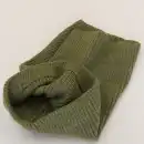 Męski komplet czapka i komin z wełny merino Molti Khaki