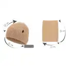 Komplet meski czapka i komin z welny merino MOLTI Camel