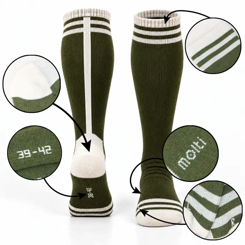 Skarpety narciarskie molti SNR002 43-46 khaki